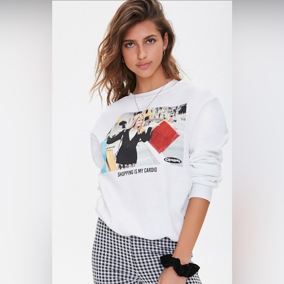 Clueless 
Cher “Shopping is my cardio” Graphic Sweatshirt - Picture 2 of 16